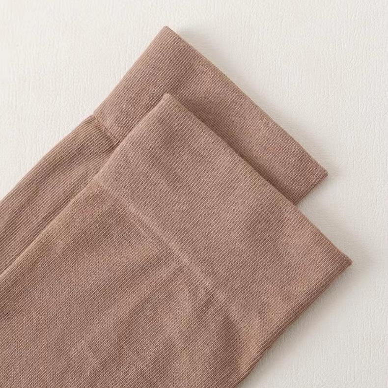 Cooling Knee-High Stockings for Spring/Summer – Black Silk, Over-the-Knee, Thin Design, Perfect for Preventing Cold Knees and Legs.