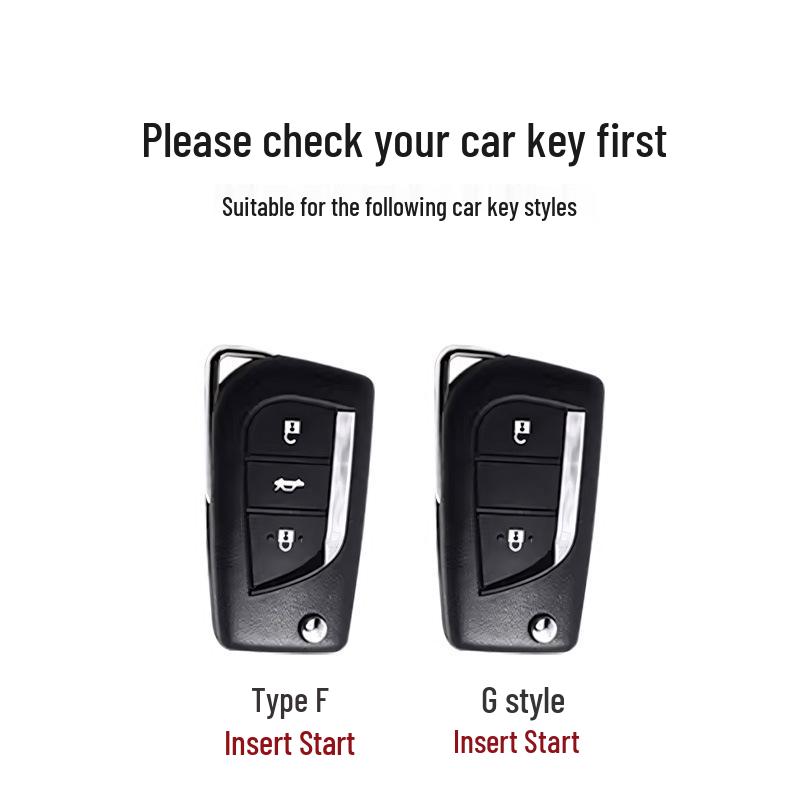 Genuine Leather Folding Key Case for Toyota Corolla, RAV4, Levin, Highlander, Reiz, and Fenglanda.