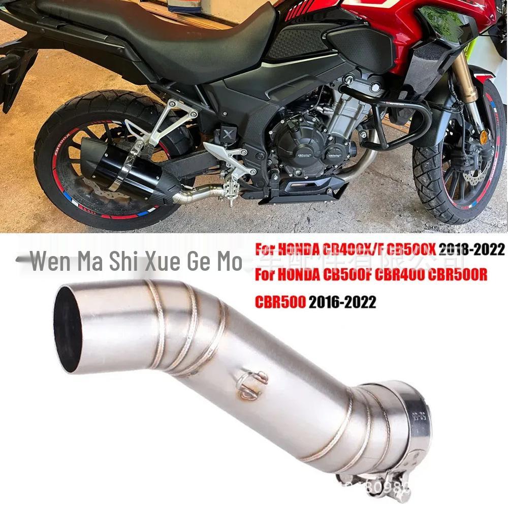 Flame Motorcycle Exhaust Pipe for CBR500F, CBR500X, CBR400F - Modified Middle