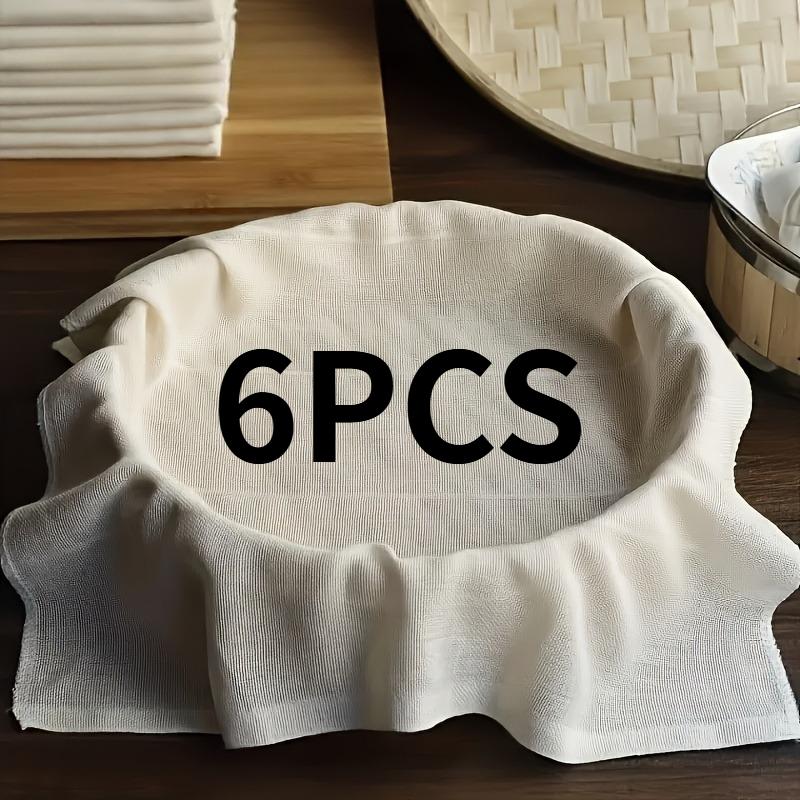 10PC Cotton Steamer Cloth Square Filter Cloth High Density Curd Soybean Milk Cloth Kitchen Filter Residue Gauze Insulation Cover