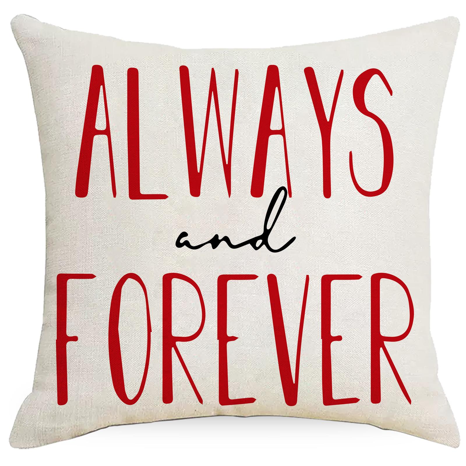 

Nordic Valentine s Day Pillow Case Love Cupid Simple Letter Print Linen Sofa Pillow Case 45 * 45Cm without pillow core