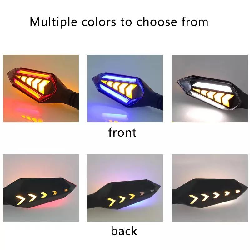 Water Flowing Sequential LED Motorcycle Indicataors Turn Signal Lights for Motorcycles синий