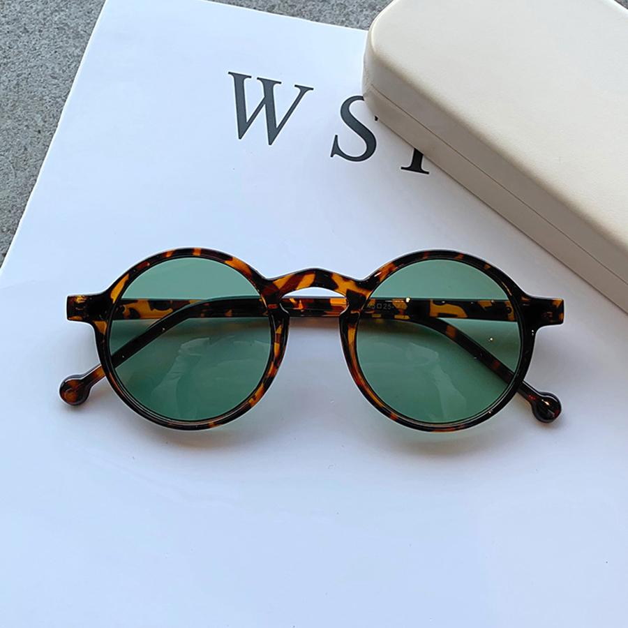 New Vintage Women Sunglasses Brand Design Fashion Sun Mirror Round Plastic Frame Men Retro Luxury Holiday Sun Glasses Uv400