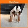 French Bowknot Flat Shoes With Rubber Sole For Casual Summer Wear