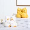 2Pcs Cartoon Duck Book Ends for Shelves Animal Shape ABS Bookends Book End Decorative Book Stoppers for Shelves Desk