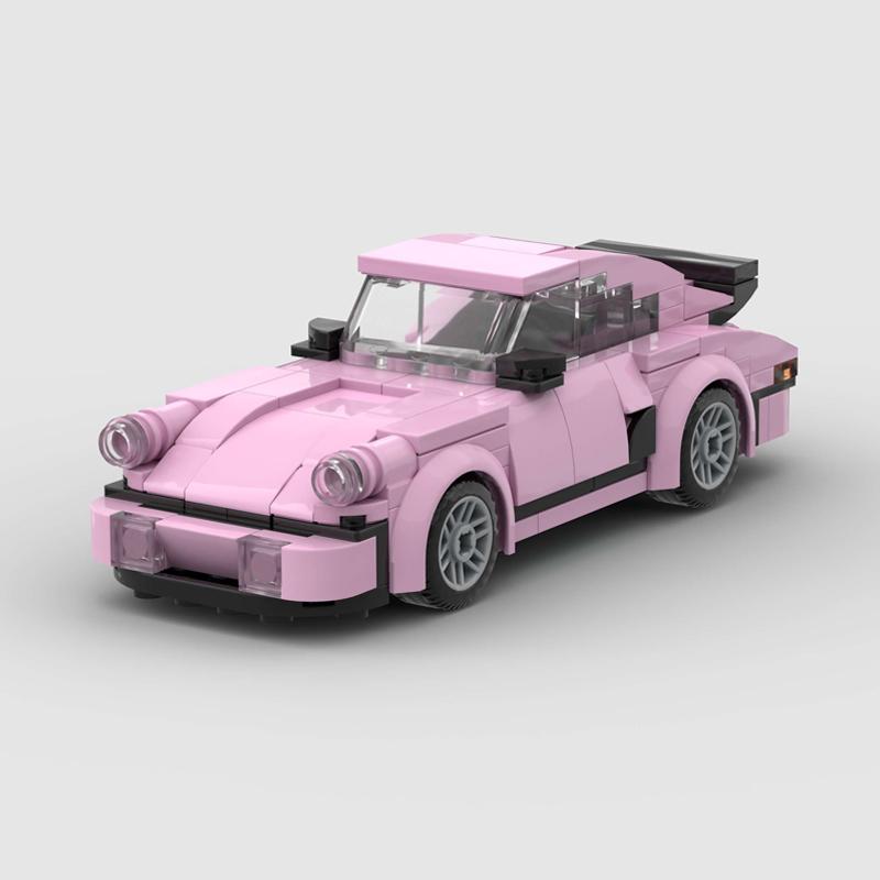 City Speed Sport Racing Pink Cars Building Blocks Supercar MOC Technical Bricks Racer Vehicle Model Kid Toys