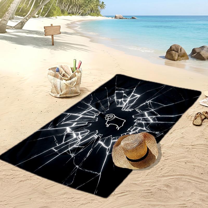 Toalla de Playa con Estampado de Fútbol del Derby County, Toalla Grande Suave de Secado Rápido para Playa, Camping, Natación