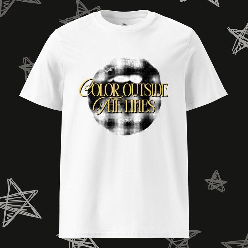 

Summer Fashion Tee Color Outside The Lines T-shirt _ COER Fandom Graphic Tee _ Organic Cotton Unisex Shirt Hip Hop Streetwear Oversized Tshirt 4XL