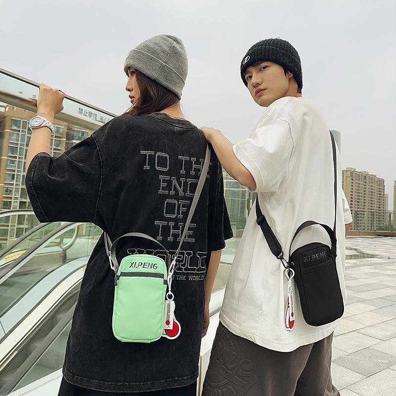 Small Satchel Summer Street Sports Shoulder Bag Men's Japanese Harajuku Girl Hong Kong Style Messenger Bag Foreign Style Mobile Phone Bag