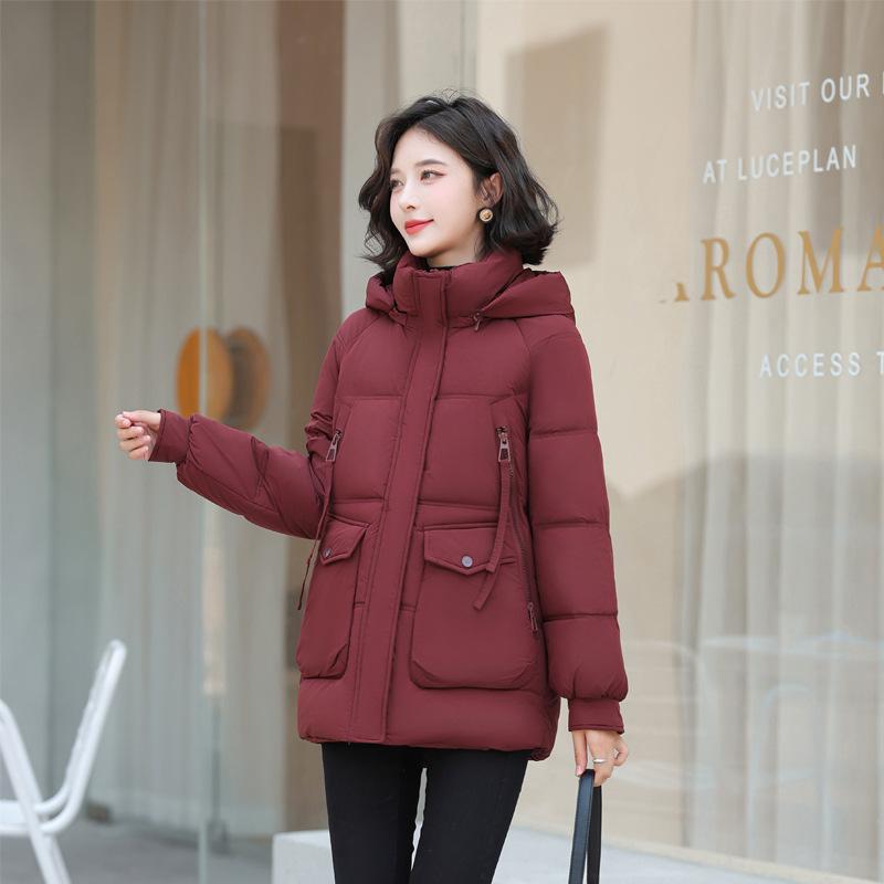 Brand down jacket women's short winter new thickened small white duck down bread jacket trendy