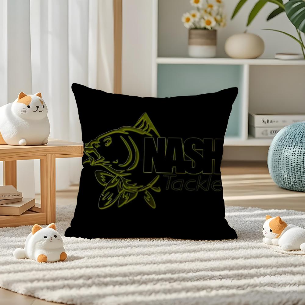 Nash Fishing Logo Kissenbezug Seidig elegant Komfort Sofa Bett Versteckter Reißverschluss