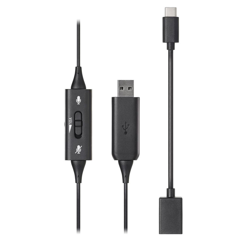 USB Wired Single Noise with Soft Handheld Antibacterial and and Web Telework Audio-Technica ATH-101USB Headset, Ear, Cancelling, Microphone,