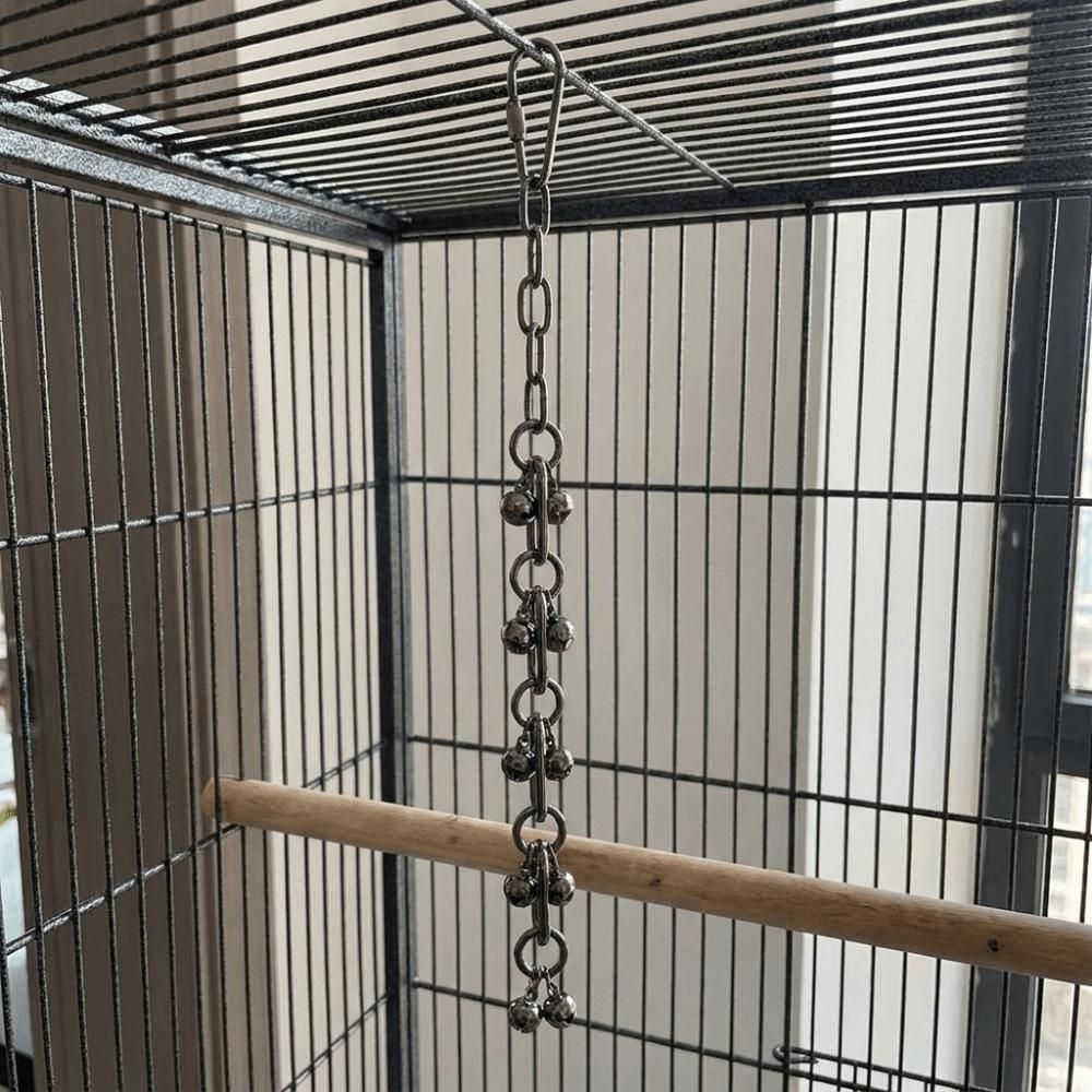Wear-resistant Parrot Gnaw Toy Stainless Steel Bird Cage Toy Hanging Molar Toy Development Puzzle