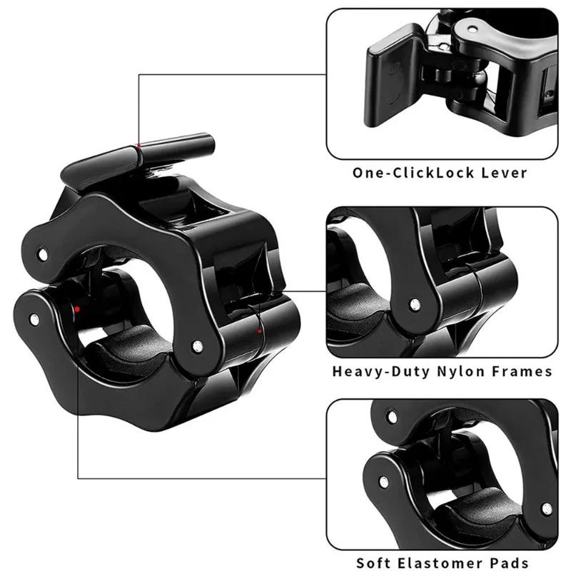 2PCS Thick Barbell And Dumbbell Buckle Austrian Pole Buckle Nut Barbell And Dumbbell Accessory Fixing Quick Release BuckleNails