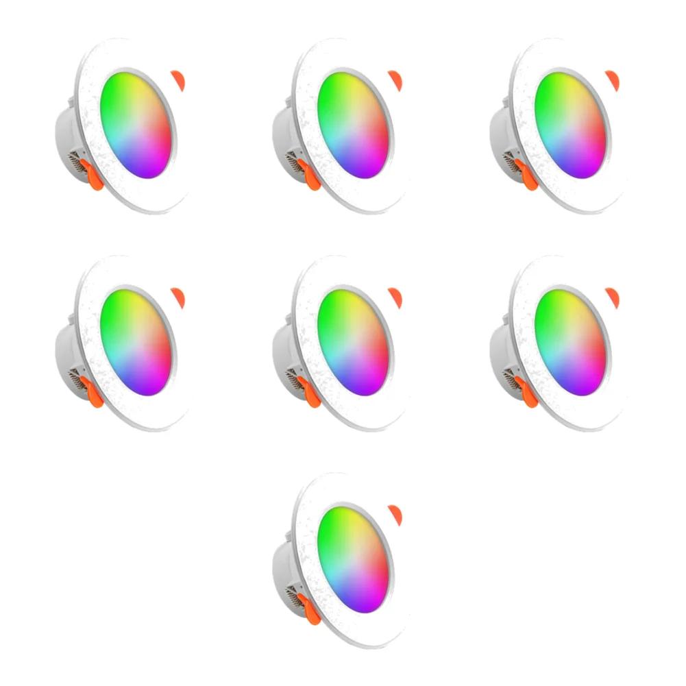 10-1PCS Smart LED Downlight LED Ceiling Recessed Down Light Dimmmable Spot Lamp 10W RGB +CW+WW Changeable LED Downlight