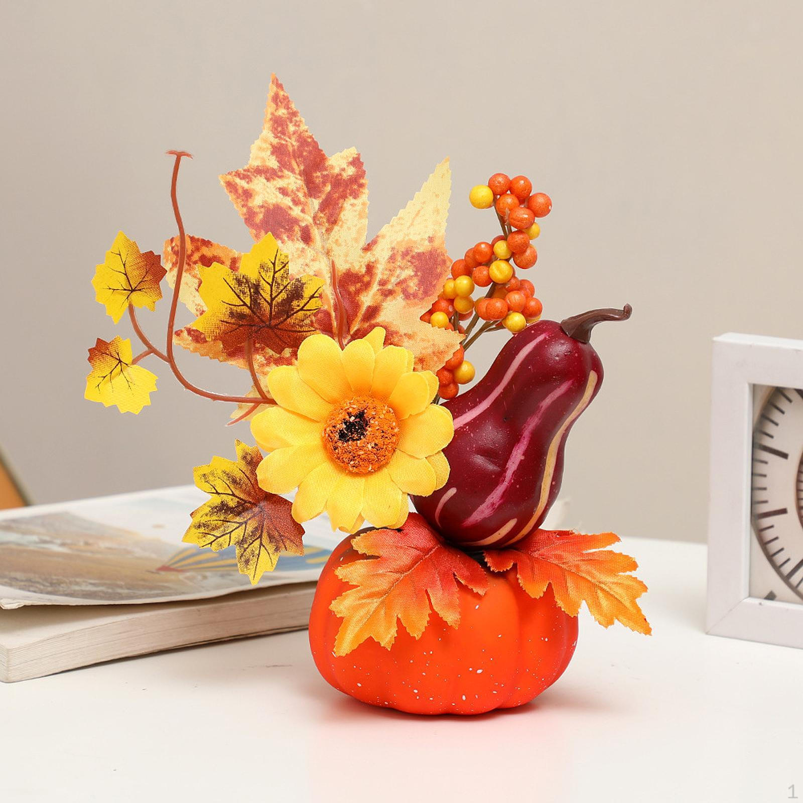 

Хэллоуин тыквы кленовые листья орнамент ремесло коллекционный реалистичный легкий осенний урожай декор Style B