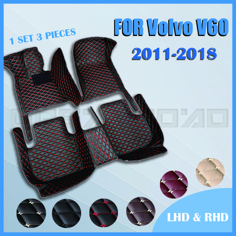 

Автомобильные коврики для VOLVO V60 2011 2012 2013 2014 2015 2016 2017 2018 Пользовательские автомобильные подушечки для ног автомобильный ковер