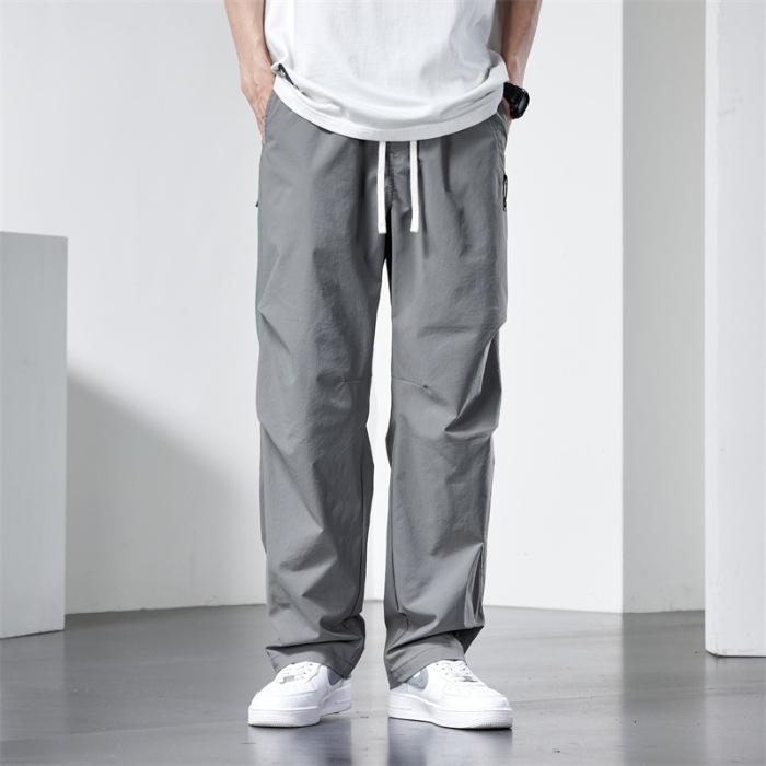 Paratrooper Pants Tooling Pants Trendy Men's Summer Thin American Trendy Brand Straight Casual Pants Men's Drawstring Sweatpants