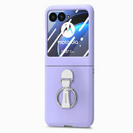 Funda de Cuero Moto Razr60 Ultra con Ranuras para Múltiples Tarjetas y Soporte de Anillo