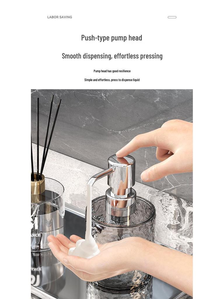 Luxury Water Ripple Dispenser Set: Travel Bottles for Hand Soap, Shampoo, and Shower Gel.