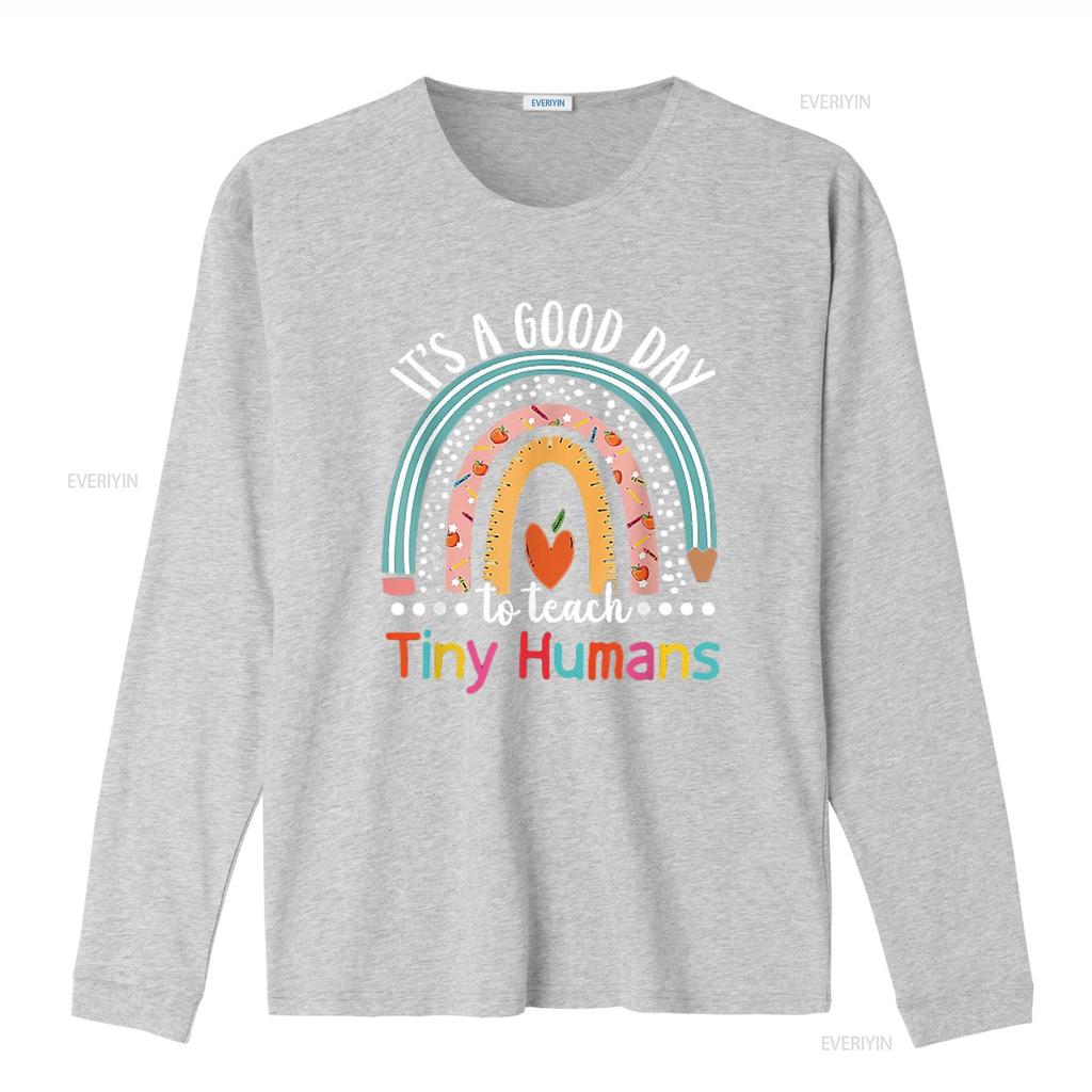 It s A Good Day To Teach Tiny Humans Funny Teacher Teaching T Shirt Black Large vintage Washed homme Breathable Stretched
