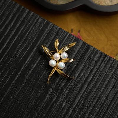 Golden Leaf Whisper Pearl Brooch - Vintage Luxury Plant-Inspired High-End Accessory Gift
