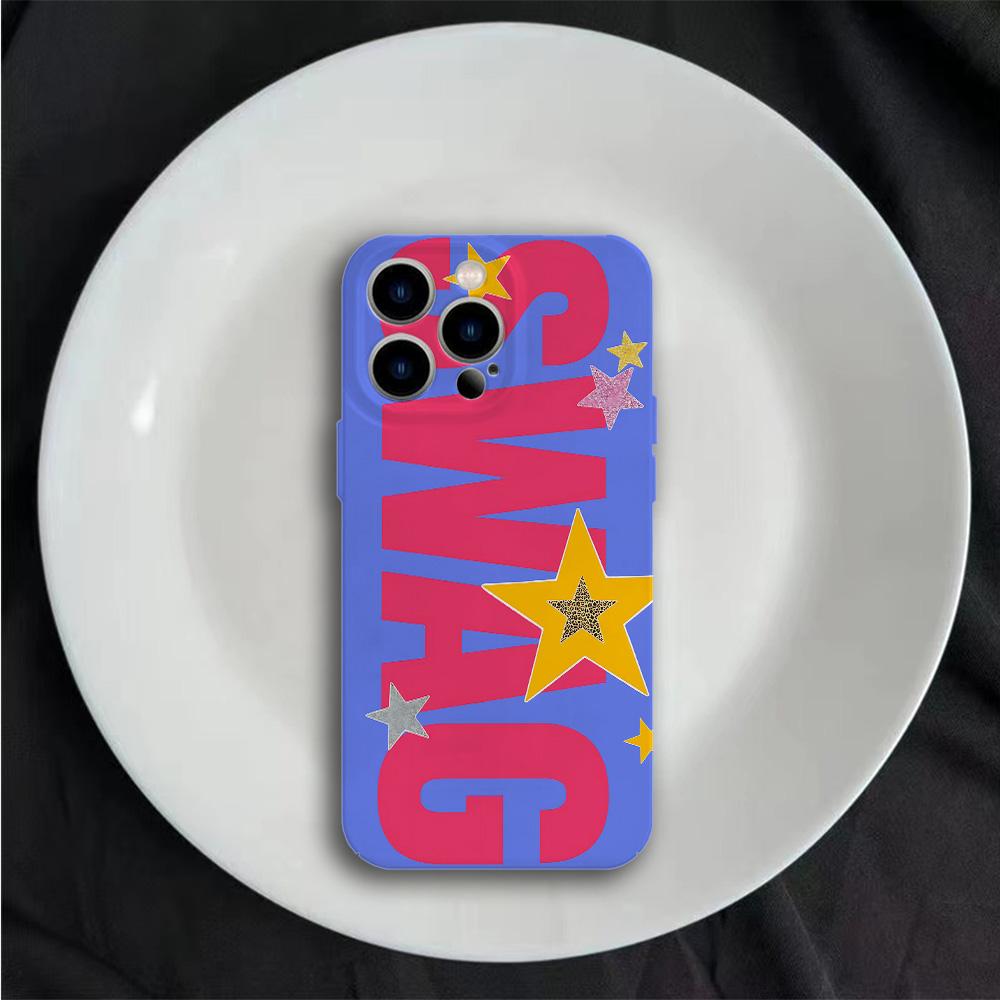 

Роскошный Жесткий Чехол для Телефона в Стиле Y2K SWAG с Глянцевой Пленкой для Samsung Galaxy A37 A57 A17 A07 A16 A56 A55 A35 A15 A54 A05 A14 4G 5G Samsung A26 5G