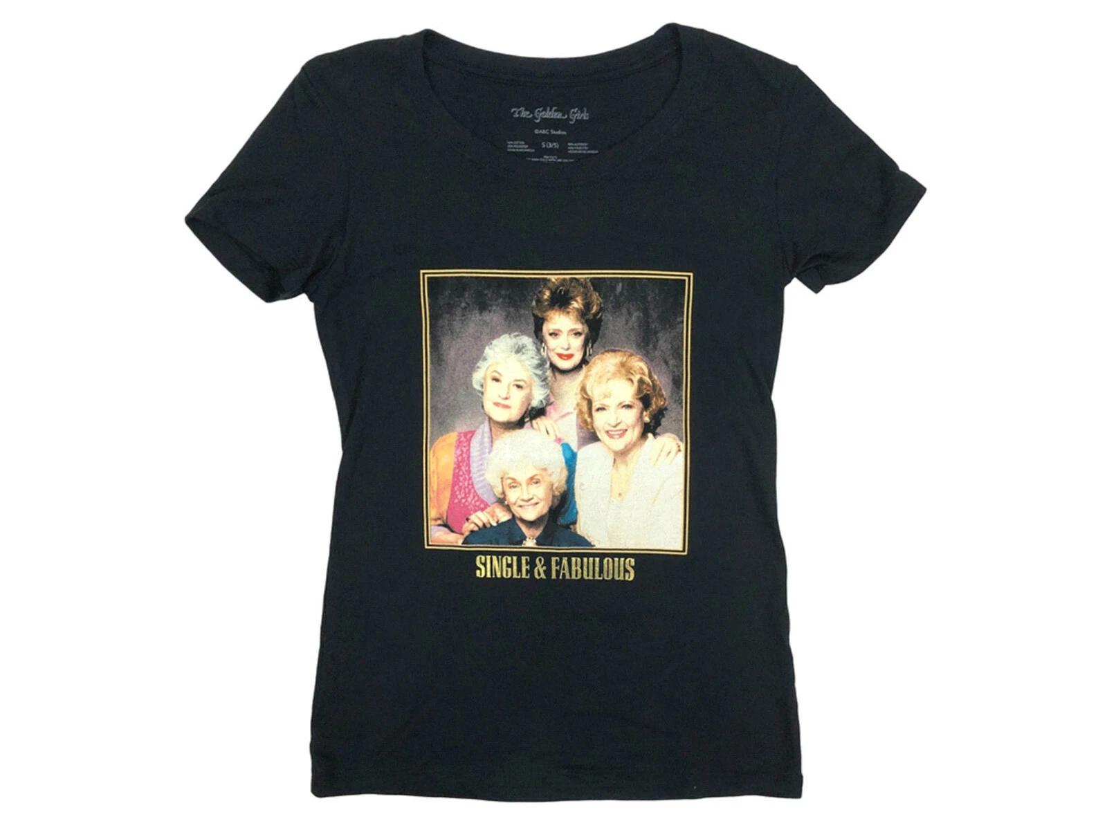 Golden Girls Single and Fabulous Junior Women s T-Shirt NWT S