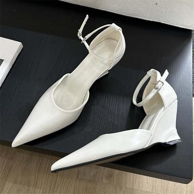 Fashion Eilyken Spring Candy Fashion Pointed Toe Women Pumps Slingback Wedges High Heels Party Prom Mules Shoes Zapatos De Mujer