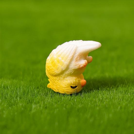 3Pcs Miniature Parrot Figurines Desktop Ornament Adorable Resin Bird Decor for Fairy Gardens & Terrariums