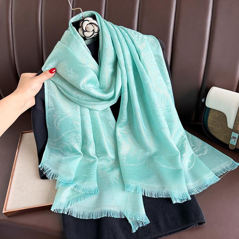 

Luxury Brand Muslim Bohemia Long Pashmina Hijab Scarf Cashmere Shawl for Women Foulard Soft Turban Jacquard Bandana Headband
