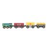4pcs Wooden Train Set Railway Accessories Simulation Toy Train Set for Kids Toddler Over 3 Years