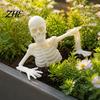 Glowing Skeleton Decor for Garden Halloween Planter Ornament, Glow-in-The-Dark Figurine, Break Through The Unique Gift Horror Fans Soil Human