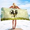 Cow Print Beach Towel Microfiber Bath Towels Oversized Cute Animal Cow Beach Towels Quick Dry Pool Towels for Bathroom Camping