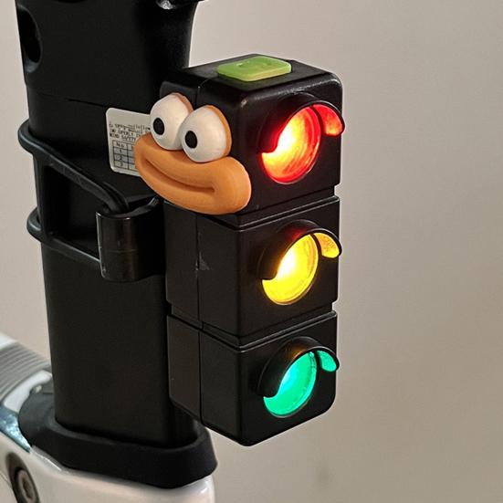 Traffic Light Bicycle Taillight 3 Colors USB Rechargeable MTB Road Mountain Bike Cartoon Sausage Mouth Night