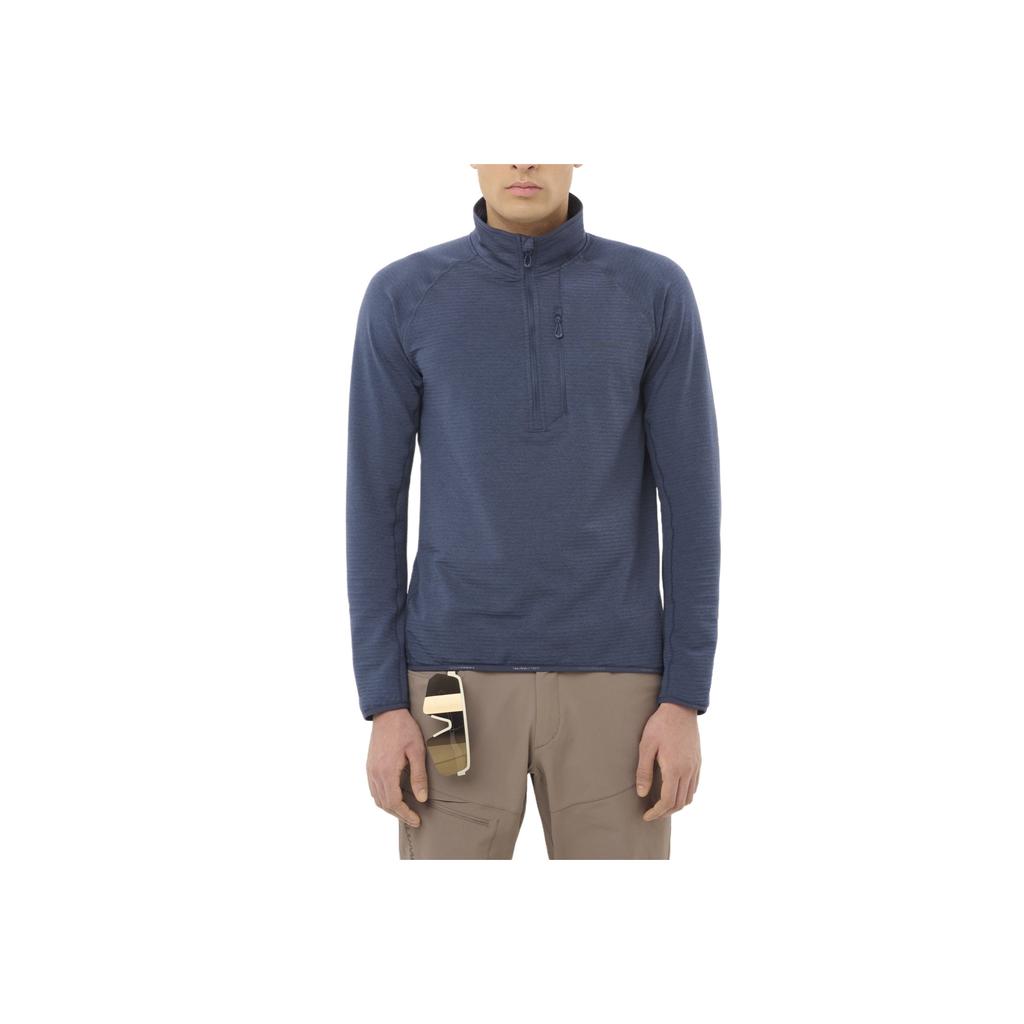 SALOMON Essential Lightwarm Pleated High Neck Comfortable Versatile Sweatshirt Men Tops C26459