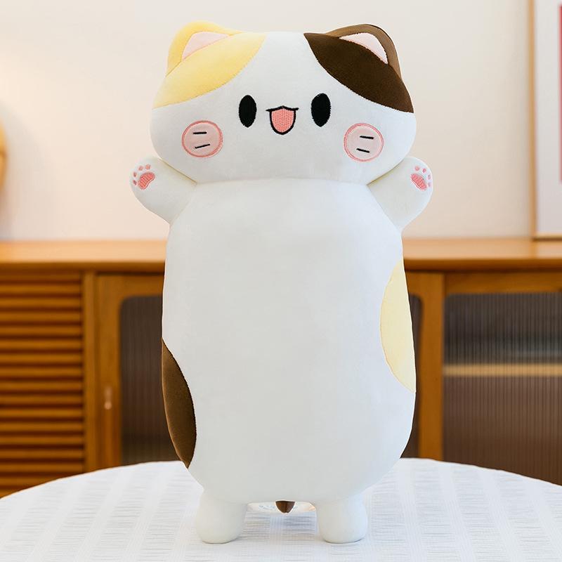 Calico Cat Plush Pillow - Cute, Fat Cat Cushion for Kids' Beds