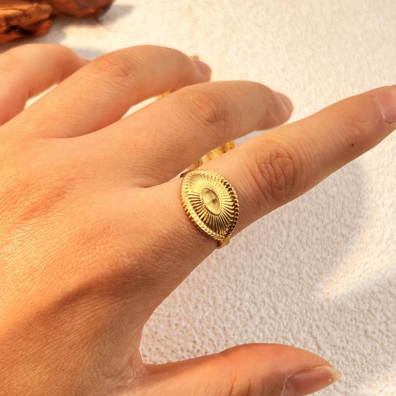 18K Stainless Steel Rings for Women Men Gold Color Never Fade Luxury Classic Rings Wedding Couple Rings Jewelry Free Shipping