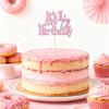 3pcs Pink 1/2 Birthday Cake Topper Giltter Paper Half Birthday Decorations  for Baby Birthday Party