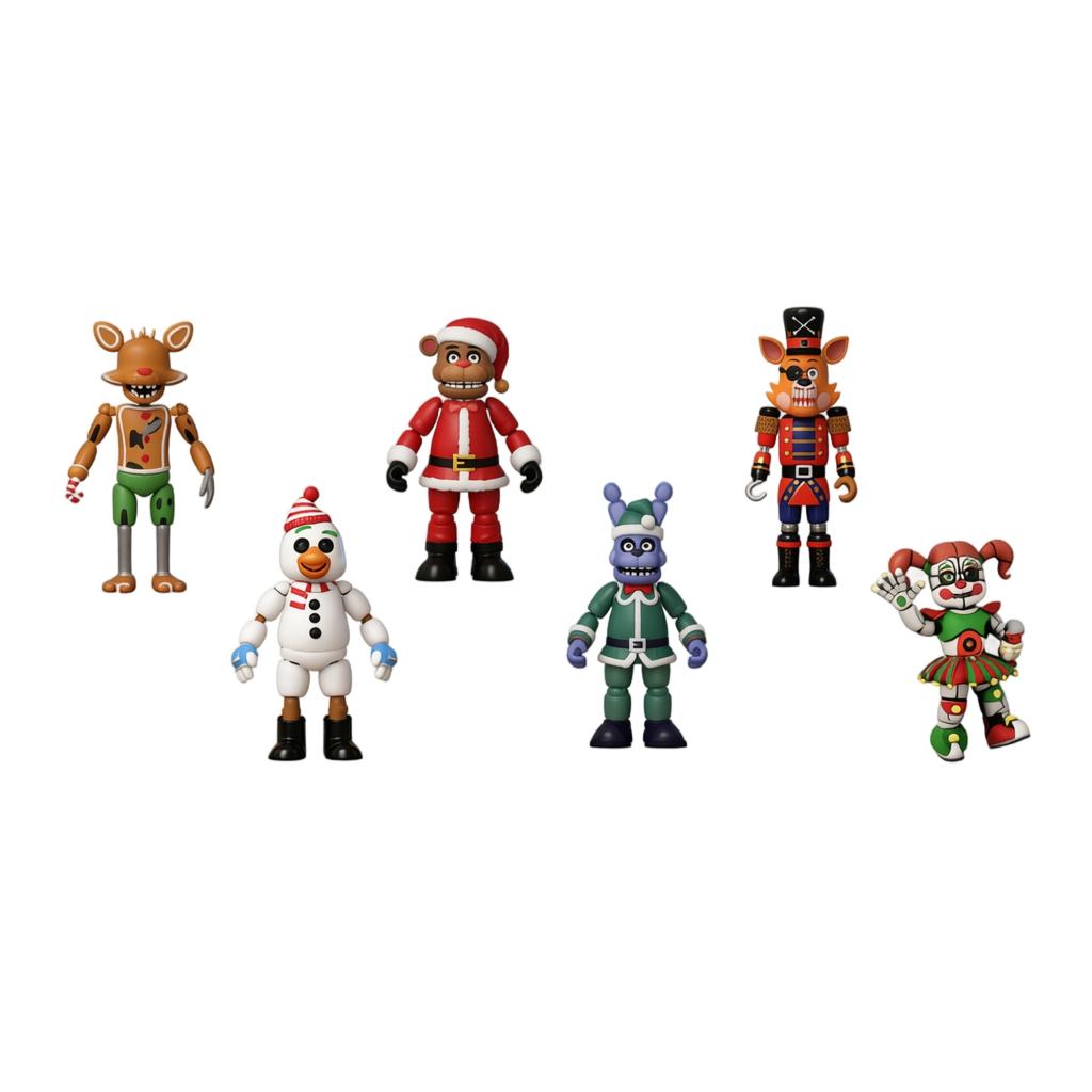 Set of 6 Collectible Articulated Figurines Action Figures for Display and Play Model Toys for Boys and Girls with Detailed Design and Multiple Poses