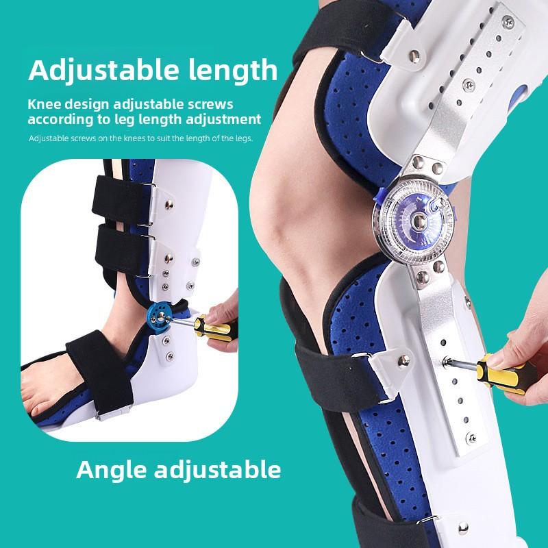 Ankle Knee Fixation Bracket Adjustable Thigh Calf Lower Limb Stable Support Breathable Protector