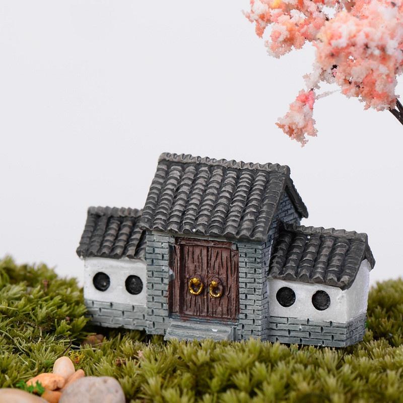 New 2PCS Ancient City Gate Chinese Archway Succulent Basin Decoration Accessories Moss Micro Landscape Ecological Bottle Decoration