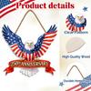 Wooden Hanging Ornament American 250th Anniversary Pendant Eagle Door Sign Patriotic Independence Day