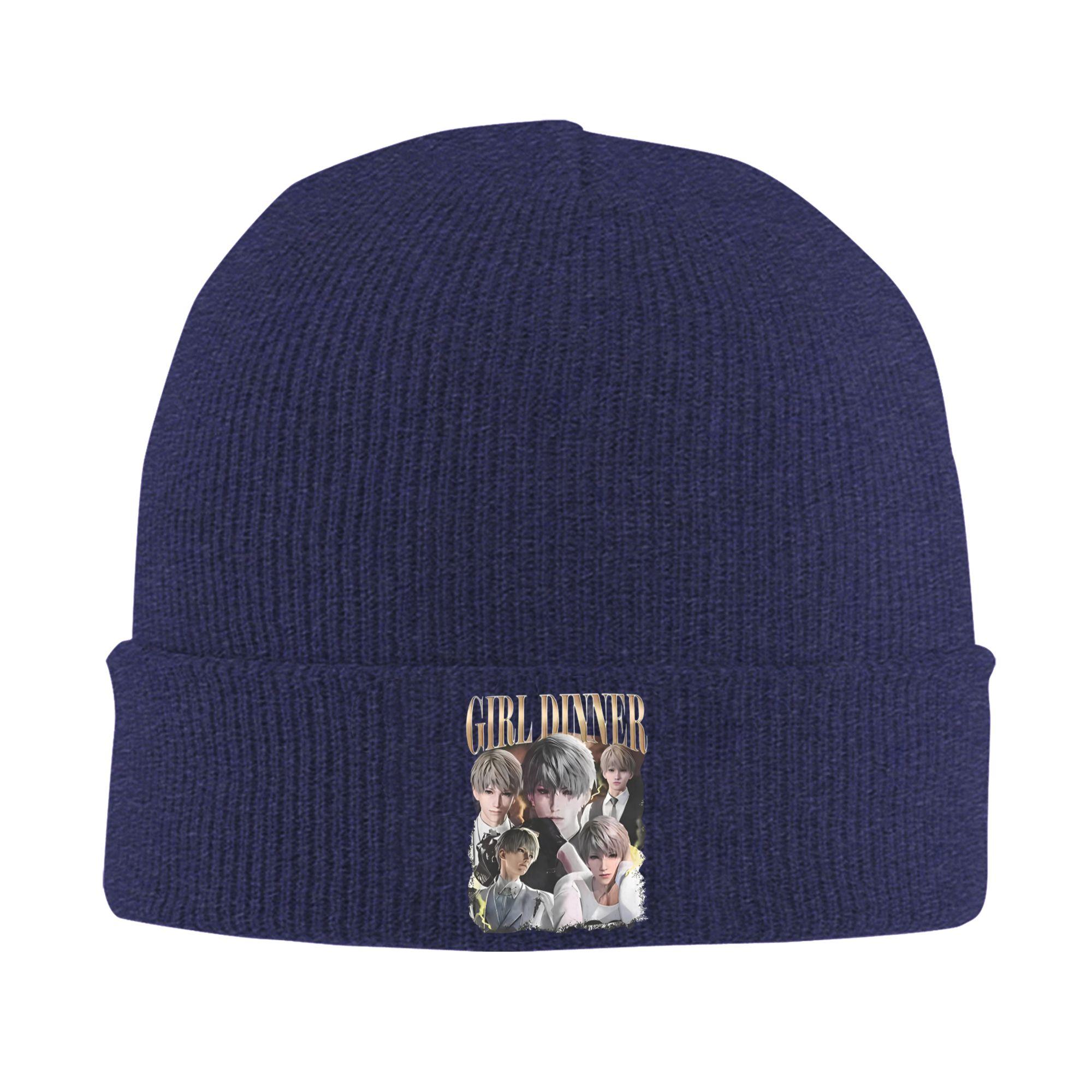 

Funny Girl Dinner Graphic Love and Deepspace Beanie Hats Bonnet Hats Men Women Unisex Skullies Beanies Winter Elastic Caps One Size