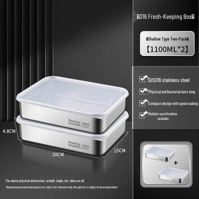 DM 316L Stainless Steel Food Storage Container with Lid