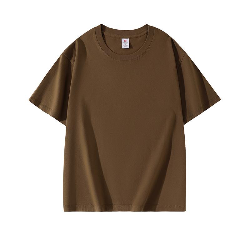 VEZFAA Women's Fashion Casual Solid Color Print Summer Spring Short Sleeve O-Neck Blouses & Shirts