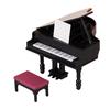 1:12 Dollhouse Miniature Piano W/Stool Instrument Chair Model Living Room Furniture Decor Toy Doll House Accessories