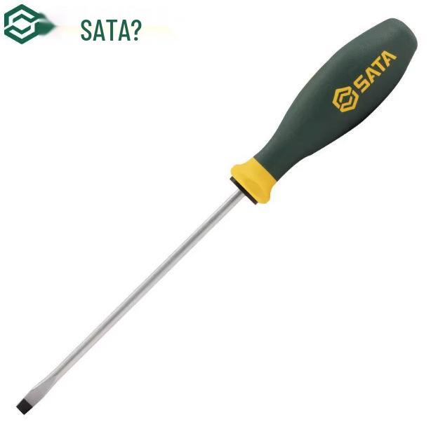 SATA G Series Slotted Screwdriver with Three-Color Handle (63706-63710) 3x60MM