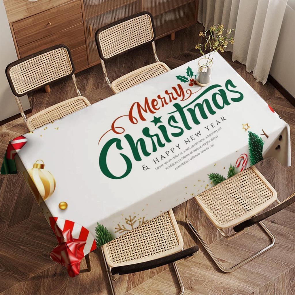 Snowman Pattern Tablecloth Restaurant Kitchen Tablecloth Living Room Home Decoration Rectangular Party Decoration
