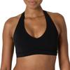 Amazon Essentials Women's Light Support Halter V-Neck Sports Bra, Moisture-Wicking, Breathable, Cool, Super Soft, Black, Size L